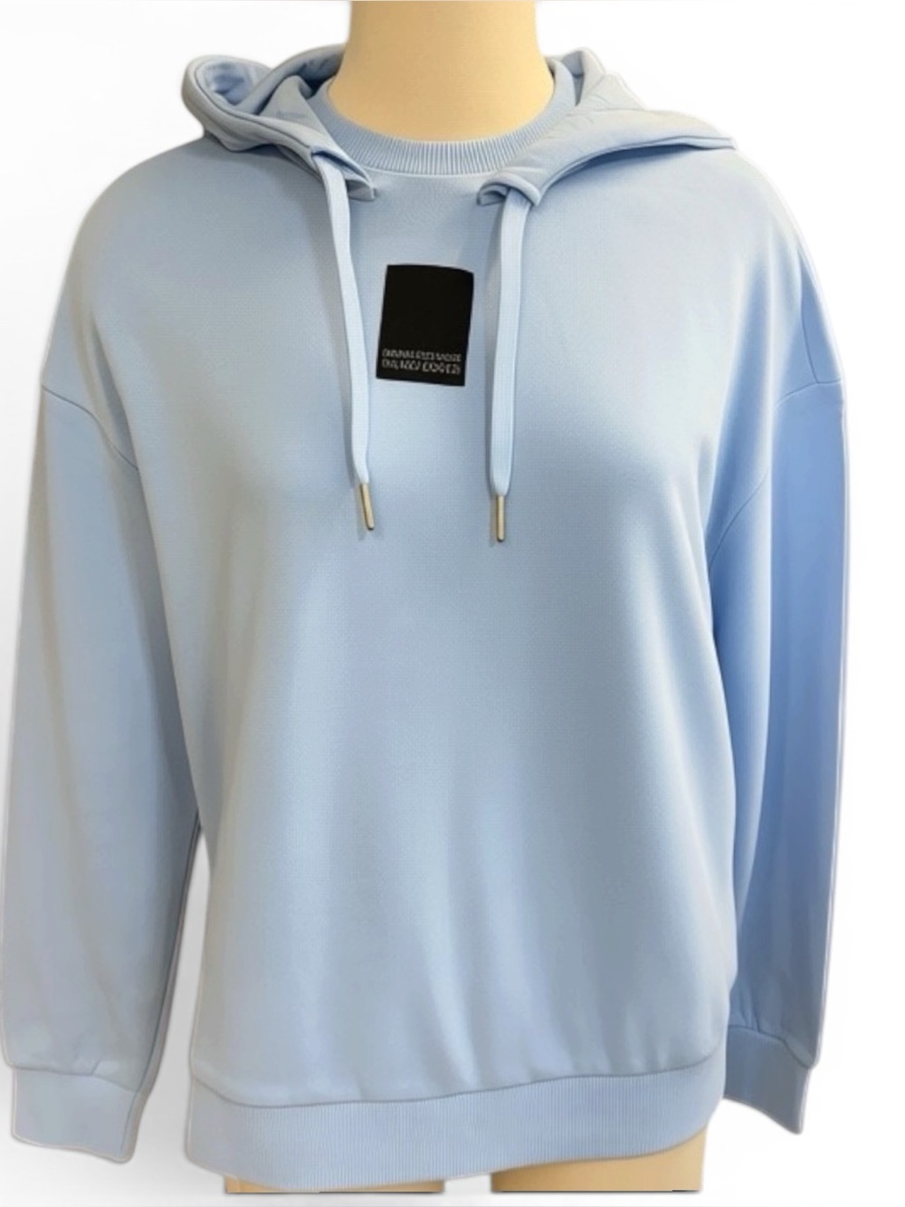 Armani Exchange Milano Edition Hooded Sweatshirt Blue River Women’s Medium NWT